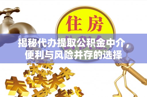 武城揭秘代办提取公积金中介，便利与风险并存的选择