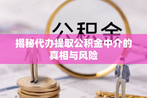 武城揭秘代办提取公积金中介的真相与风险