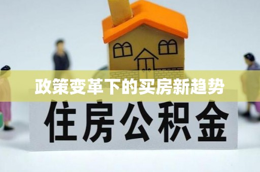 武城政策变革下的买房新趋势