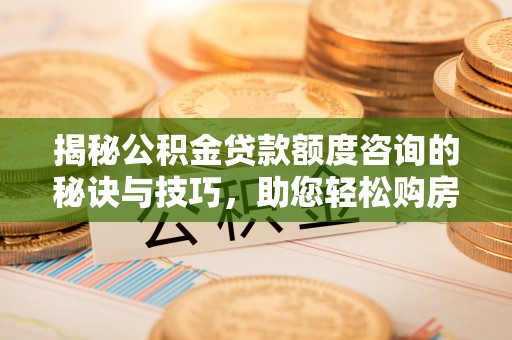 武城揭秘公积金贷款额度咨询的秘诀与技巧，助您轻松购房！