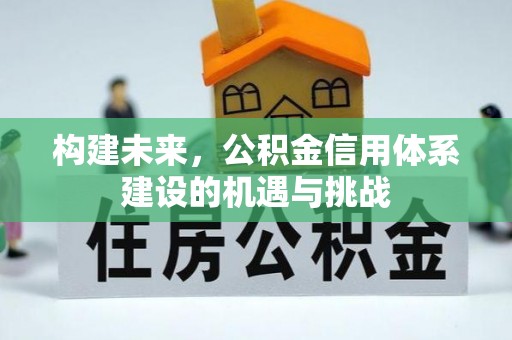 武城构建未来，公积金信用体系建设的机遇与挑战