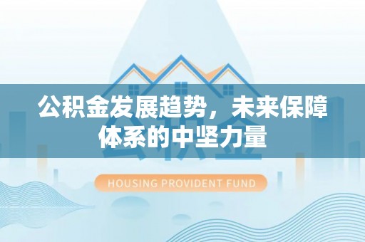 武城公积金发展趋势，未来保障体系的中坚力量