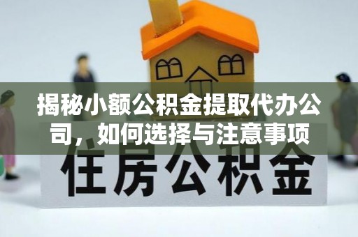 武城揭秘小额公积金提取代办公司，如何选择与注意事项