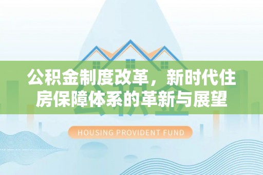 武城公积金制度改革，新时代住房保障体系的革新与展望
